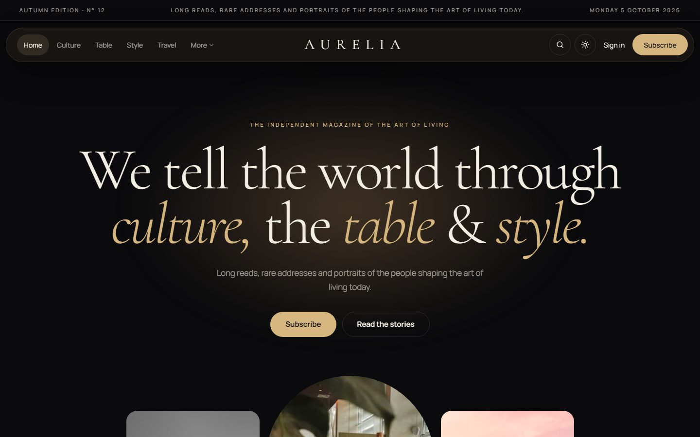Aurelia: Gold statement