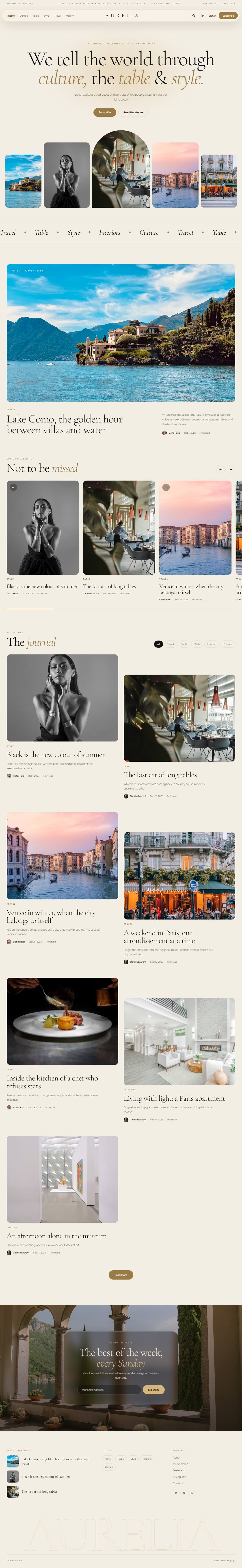 The complete Aurelia demo homepage