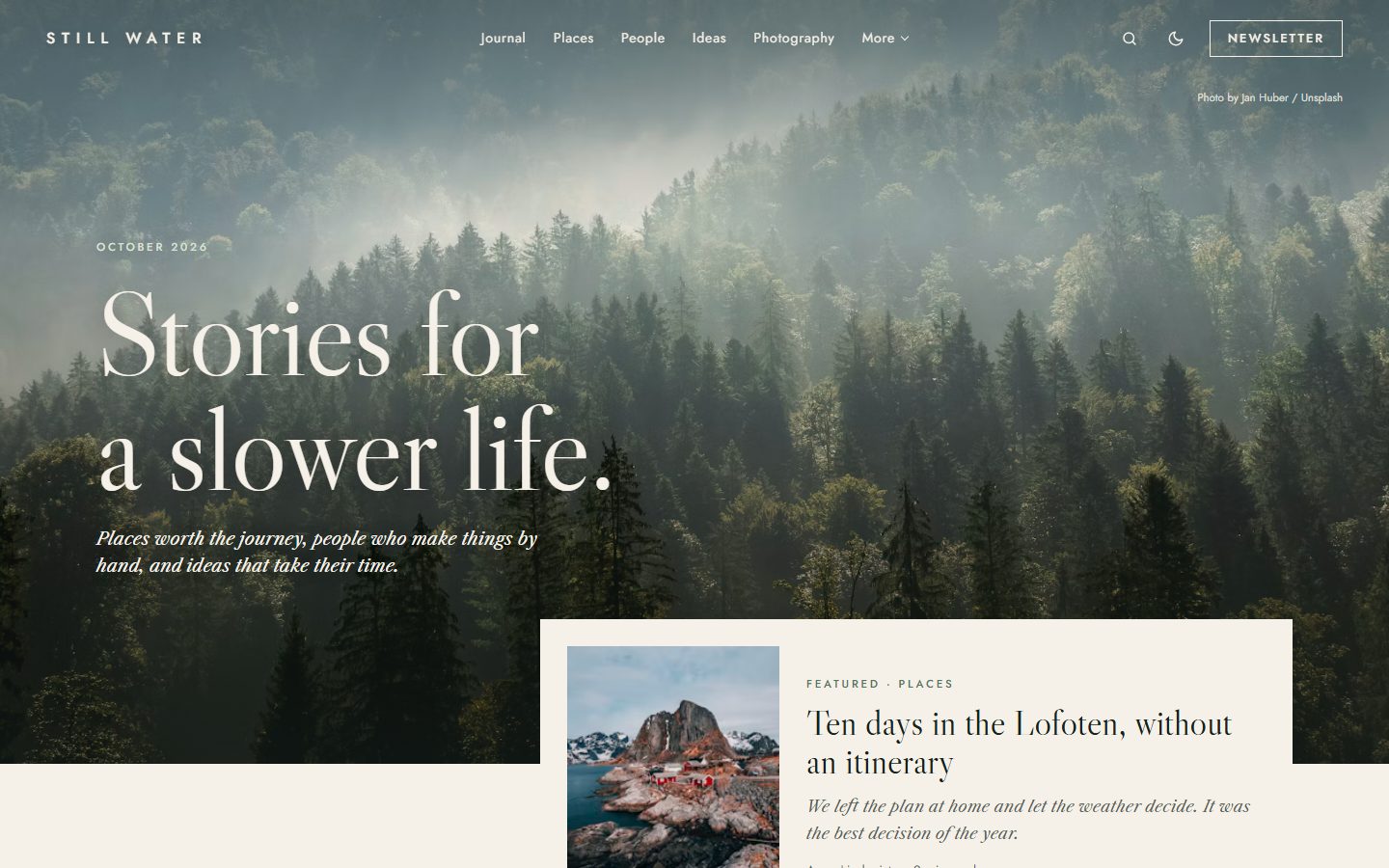 Evergreen: Photo hero