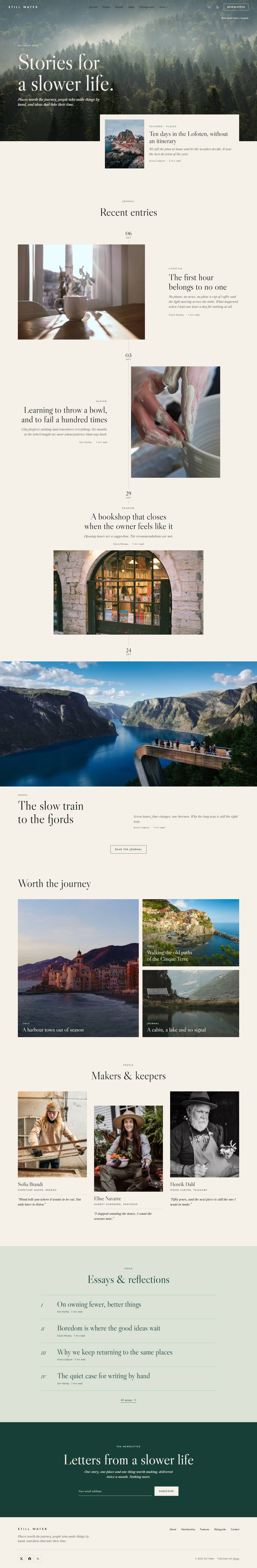 The complete Evergreen demo homepage