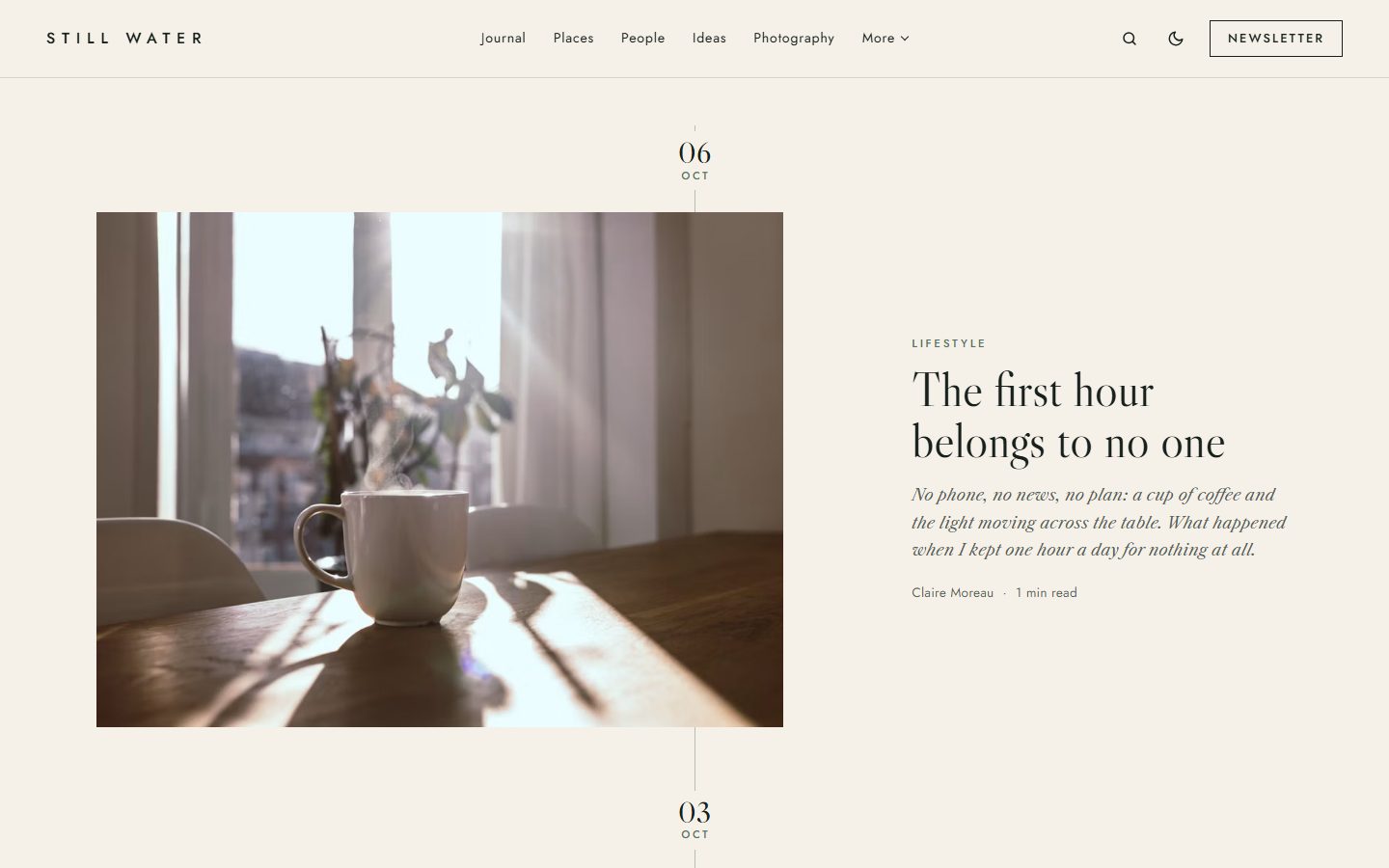 Evergreen: Timeline journal