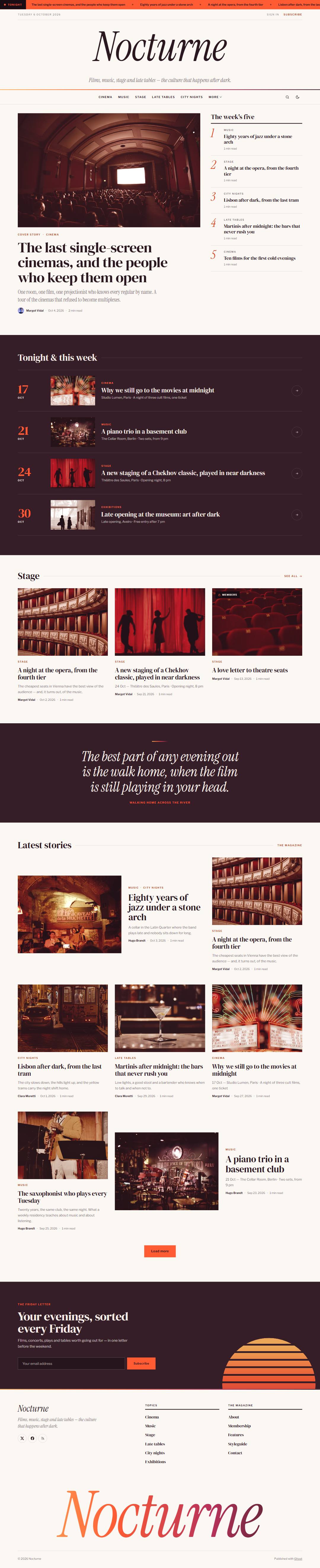 The complete Vesper demo homepage