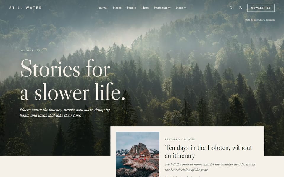 Evergreen homepage